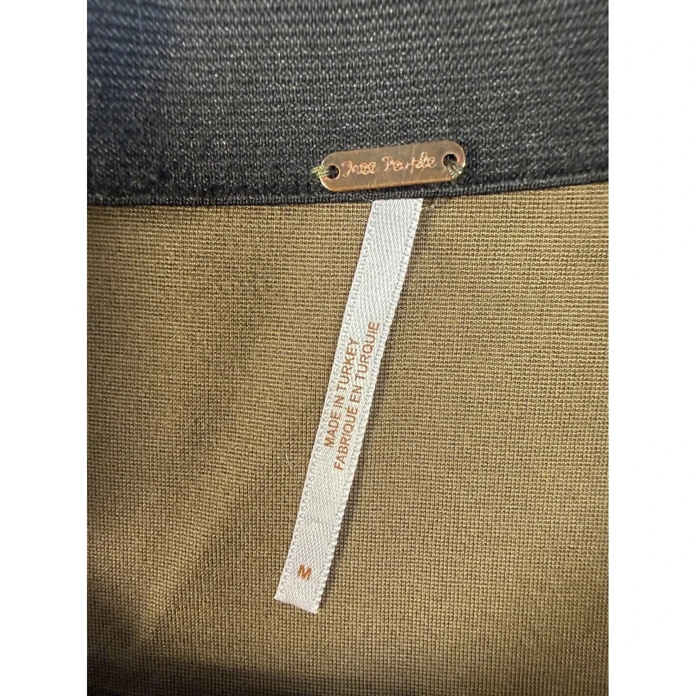 Free People Olive Green Ponte Skater Mini Skirt Size Medium